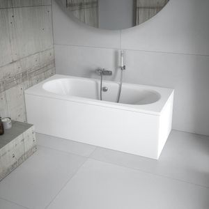 BADLAND Badewanne Rechteck Vitae 170x75 mit Acrylschürze, Füßen und Ablaufgarnitur GRATIS