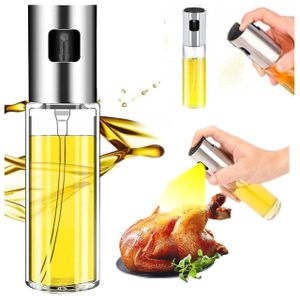 Öl Sprayer Flasche 100ml Essig Sprayer Spender Dressing Spray Grilling Olivenöl Glasflasche für Küche Kochen Salat Brot Backen BBQ (1 Pcs)