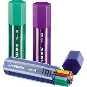 STABILO Fasermaler Pen 68 20er Big Pen Box zufällige Farbe (1 Box)