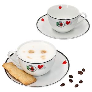 Ritzenhoff&Breker 4tlg Set Caffee Amore Cappuccinotasse + Untertasse 200ml Cafe