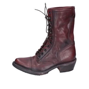 MOMA 77301C Ankle boots ladies leather burgundy EY564 - Rozmiar: 37