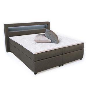 Vitalispa Boxspringbett , 200 x 180 cm mit LED Beleuchtung, Grau