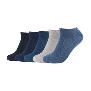 s.Oliver Uni Socken, 5er Pack - Sneaker, einfarbig Blau/Grau 39-42