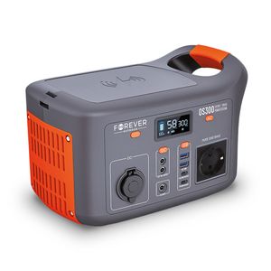 Forever Outdoor Tragbare Powerstation LiFePO4 OS300 300W 307Wh Batterie Ladegerät für Camping