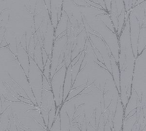 A.S. Création Tapete in Astoptik Blooming Vliestapete grau silber 10,05 m x 0,53 m