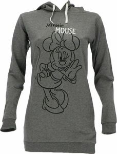 Minnie Maus Pulloverkleid Sweatkleid mit Kapuze komfortables Kleid für stilbewusste Frauen S