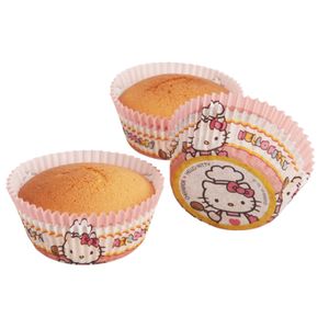 CHEFMADE Papierförmchen Hello Kitty 100 Stück - Muffinförmchen Cupcake-Form für Geburtstage und Partys Papier Backförmchen - Pink Muffinform