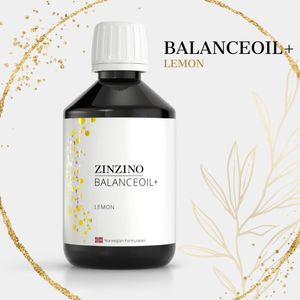 ZinZino BalanceOil+ Fischöl mit Omega-3 2478 mg, Omega-9, Vitamin D3, Tocopherol, DHA, EPA mit Olivenöl Zitronengeschmack, 300 ml