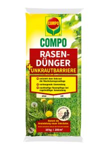 COMPO Rasendünger + Unkrautbarriere 10 kg für 200 m²