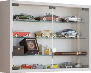 Vitrinenschrank Glas Wandschrank Vitrine Sammlervitrine Hängeschrank weiß