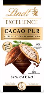 Lindt Excellence Cacao Czysta czekolada z owoców kakaowca 80g