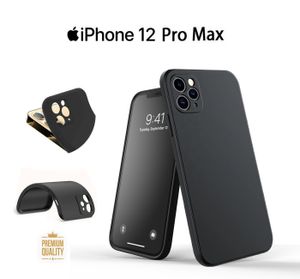 iPhone 12 Pro Max - Luxus TPU Silikon Kamera Schutz Hülle Schwarz Case cover