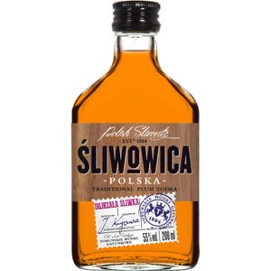 Slivovice z Polska kvalitní vodka 0,2L | Ochucená vodka , švestková vodka |200 ml | 55% alkoholu | Toruñskie Wodki Gatunkowe | nápad na dárek | 18+