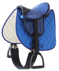 Sattelset, blau für Gartnepferd Susi + Tamme