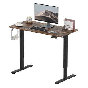 SANODESK Elektrischer Höhenverstellbarer Schreibtisch 120 x 60 cm, Ergonomischer Tischplatte, Steh-Sitz Tisch Computertisch, einfache Montage (braun)