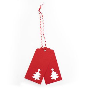 Oblique Unique 20 Geschenkanhänger Weihnachtsbaum Deko Anhänger - rot Weihnachtsbaum
