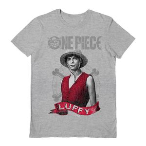 One Piece - "Live Action Luffy" T-Shirt für Herren/Damen Unisex PM6800 (M) (Grau)
