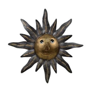 Wanddeko Sonne Metall Wandbild Garten Deko Wand Hänger Wandschmuck Metallsonne
