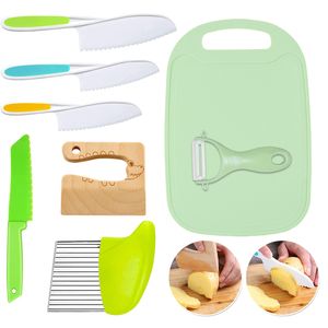 Freetoo Besteck-Set, Kinderkochmesser, ergonomisches Babybesteck, 8-teiliges Kinder-Küchenmesser-Set, Kinderbesteck zum Schneiden und Kochen von Obst oder Gemüse für Kleinkinder