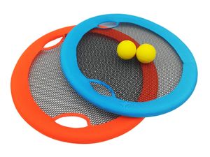 alldoro 60040 - XXL 2-in-1 Netzballspiel für Kinder & Erwachsene | Beachball & Wurfring in einem | Outdoorspiel für Garten, Park & Strand