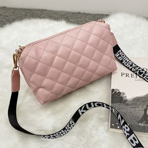 Umhängetasche für Damen, Diamant Tasche Bestickte Kameratasche Koreanischer Druck Mode Damen Diagonaltasche Umhängetasche Geldbörse, Pink