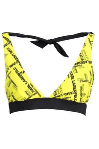 KARL LAGERFELD BEACHWEAR Damen Bikini Bademode Bikinioberteil Schwimmode, Schnürverschluss, Größe:XS, Farbe:gelb (yellow)