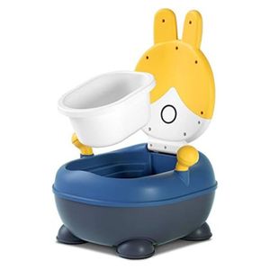 Neklouzavý dětský záchodový trenažér ve tvaru králíčka, bezpečný nočník pro batolata od 10 měsíců - BUNNYPOTTY Yellow