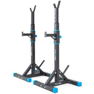 THUNDER® | PRESA | 2-dielny stojan na činky | Výškovo nastaviteľný | Nosnosť do 200 kg | Na drepy, benchpress, mŕtvy ťah
