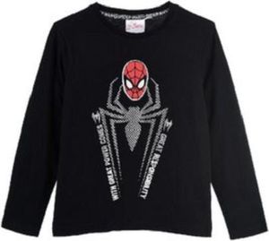 Spider-Man Kinder Jungen Langarm-shirt T-Shirt Longsleeve Schwarz, Größe Kids:98