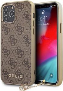 Guess GUHCP12LGF4GBR puzdro iPhone 12 Pro MAX 6.7" brown 4G Charms Collection
