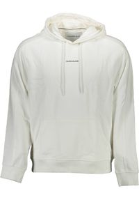 CALVIN KLEIN Herren Pullover Sweatshirt Shirt Oberteil mit Kapuze, langärmlig, Größe:XL, Farbe:weiß (yaf)