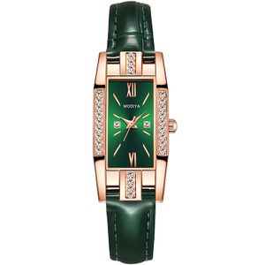 Damen Uhr Analog Quarz Armbanduhr mit Leder Armband Klassisch Wasserdicht Mode Schmuck Elegant Frauen Rosegold Edelstahl