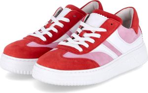 Gabor Damen Low Sneaker Rot Leder Größe: 38,5