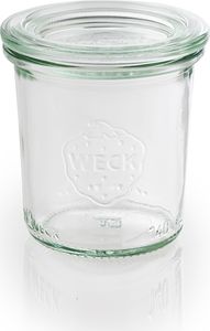 APS 12 Original WECK Gläser mit Deckel, Ø 6 cm, H: 7 cm, Mini-Sturzform mit Glasdeckel, Einmachglas, Dekoglas, Dessertglas,Vorratsglas, spülmaschinengeeignet, Volumen 140ml