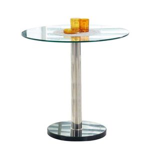 Runder Tisch Cyril mit Glasplatte