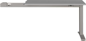 AUGUSTA Anbauplatte für höhenverstellbaren Schreibtisch Lichtgrau/Silber