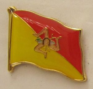 Pin Anstecker Flagge Fahne Sizilien Italien