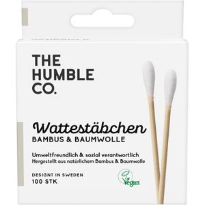The Humble Co. Baumwolle Wattestäbchen Bamboo Spiral Design 100 Stück