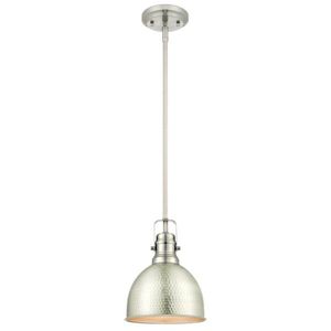 Pendelleuchte Nickel gehämmert mit 1 Lampe