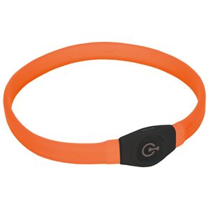 Halsband LED Langhaar orange Visio Light für langhaarige Hunde