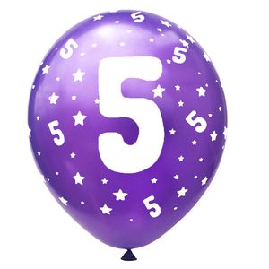 Oblique Unique Luftballon Set Zahl 5 für 5. Geburtstag Kindergeburtstag Party 10 Deko Ballons Geburtstagsdeko bunt
