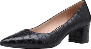 DREAM PAIRS Damen Pumps mit klobigem spitzer Blockabsatz und niedrigem Absatz,Size 38.5,Schwarz/Stein/Pu,DPU212 DREAM PAIRS Damen Pumps mit klobigem spitzer Blockabsatz und niedrigem Absatz,Size 38.5,Schwarz/Stein/Pu,DPU212
