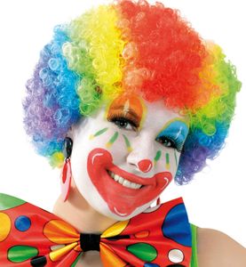 Perücke Clown Regenbogen Karneval Fasching Halloween Party Cosplay.