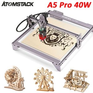 ATOMSTACK A5 PRO 5W Ausgangsleistung CNC Gravur Maschine, 0,2mm ultrafeiner Fleck 410 * 400mm Gravierbereich