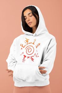 Damen Hoodie Kapuzenpullover Naruto Shippuden Siegel Minato Fuchs Symbol Women Anime Manga Shirt