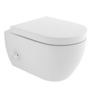 Alpenberger Hänge-WC | Dusch-WC | Wand-WC mit Taharet Funktion | Bidet-Funktion | Keramik WC | ohne Spülranlose WC | UNI WC-Sitz |  Starken Hygienefaktor |  Europa