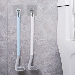 Golf Toilettenbürste Langstielige Silikon Badezimmer Reinigungsecke Wandmont Toilettenbürsten mit Haken