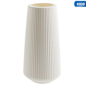 Weiß Vasen Nordischer Stil Deko Blumenvase Tischvase Behälter für Tisch Blumenarrangements Ornament Zuhause Büro (Kunststoff) Moderne 30*15*8.5cm