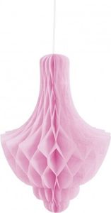 Kronleuchter Dekoration rosa 33,5 cm