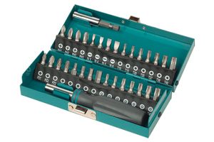 wolfcraft 32-częściowy zestaw standardowych końcówek wkrętakowych 1388000